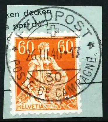 SCHWEIZ 1917 Nr 140z gestempelt Briefst³ck zentrisch 696FF2