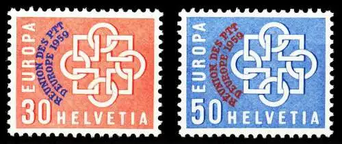 SCHWEIZ 1959 Nr 681-682 postfrisch 515E92
