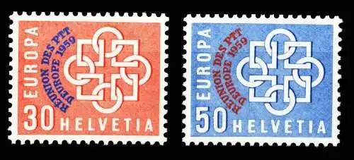 SCHWEIZ 1959 Nr 681-682 postfrisch 543E92