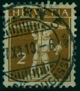SCHWEIZ 1909 Nr 111II zentrisch gestempelt 1389CA