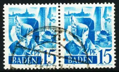 FZ BADEN 2. AUSGABE SPEZIALISIERT Nr 19yI gestempelt WAA 605F56