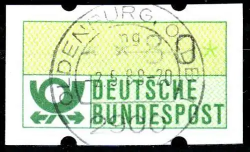 BRD ATM 1981 Nr 1-1-080 zentrisch gestempelt 26F16E