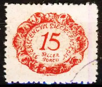LIECHTENSTEIN PORTOMARKEN 1920 Nr 3 gestempelt 264172