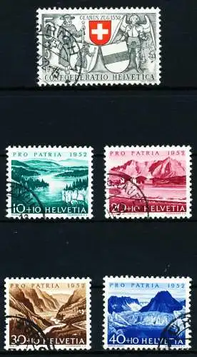SCHWEIZ PRO PATRIA Nr 570-574 gestempelt 4C9A6A