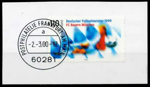 BRD 1999 Nr 2074 gestempelt Briefst³ck zentrisch 6D1432