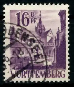 FZ WÜRTTEMBERG 2. AUSGABE SPEZIALISIERT Nr 20 gestempelt 6DBA0A