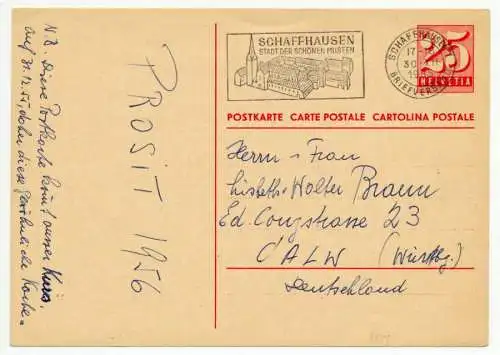 SCHWEIZ POSTKARTE BRIEF 6DF78A
