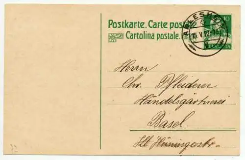 SCHWEIZ POSTKARTE BRIEF 6DF7EA