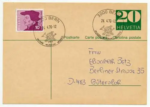 SCHWEIZ POSTKARTE BRIEF 6DF772