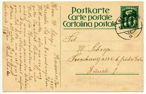 SCHWEIZ POSTKARTE ZEITRAUM 1923 31 6DF802