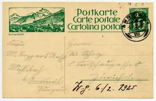 SCHWEIZ POSTKARTE ZEITRAUM 1923 31 6DF84E