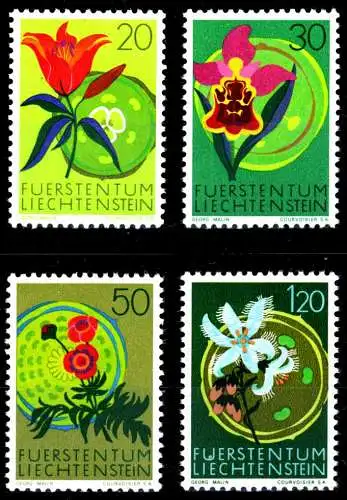 LIECHTENSTEIN 1970 Nr 521-524 postfrisch S31782E