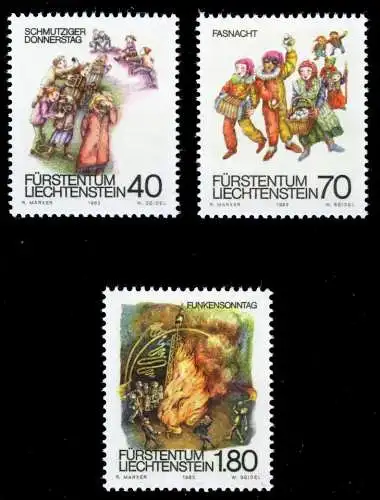 LIECHTENSTEIN 1983 Nr 818-820 postfrisch SB4645E