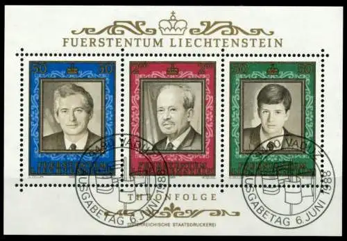 LIECHTENSTEIN BLOCK KLEINBOGEN Block 13 ESST SB46242