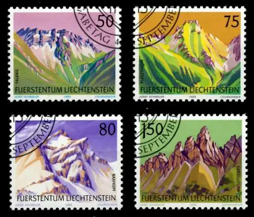 LIECHTENSTEIN 1989 Nr 974-977 gestempelt SB49D62