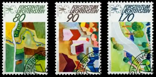 LIECHTENSTEIN 1988 Nr 939-941 gestempelt SB49EAE