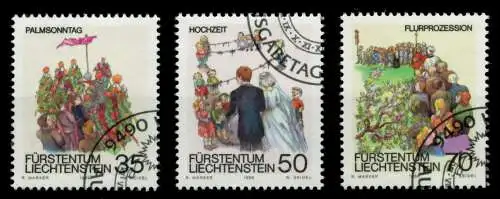 LIECHTENSTEIN 1986 Nr 899-901 gestempelt SB49FA6