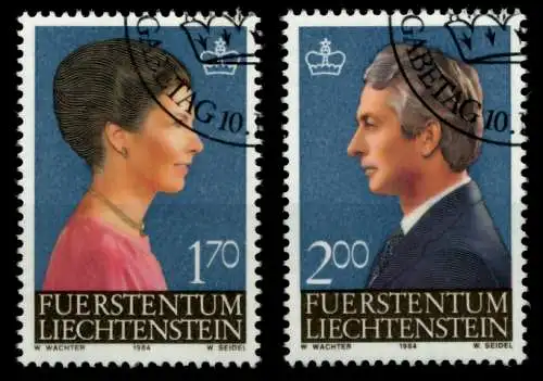 LIECHTENSTEIN 1984 Nr 864-865 gestempelt SB4A142