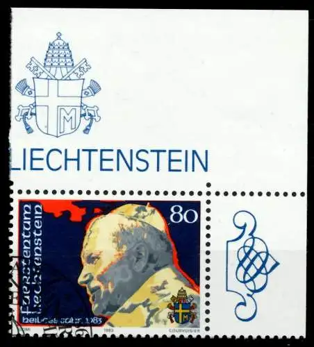 LIECHTENSTEIN 1983 Nr 830 gestempelt ECKE-ORE 6E6912