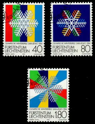 LIECHTENSTEIN 1983 Nr 834-836 gestempelt SB4A26A