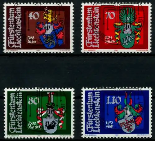 LIECHTENSTEIN 1981 Nr 766-769 ESST zentrisch gestempelt 6E694E