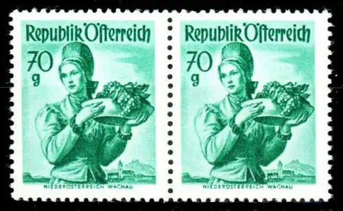 ÖSTERREICH DS TRACHTEN Nr 906IIyb postfrisch WAAGR PAAR 35BE0E