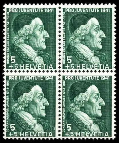 SCHWEIZ PRO JUVENTUTE Nr 399 postfrisch VIERERBLOCK 54BBFE