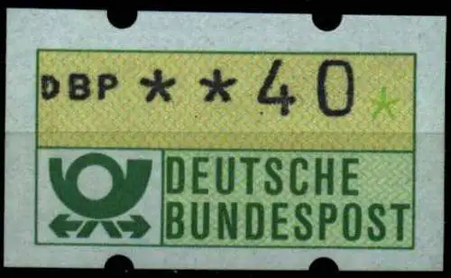 BRD ATM 1981 Nr 1-1-040R postfrisch S4AF87A