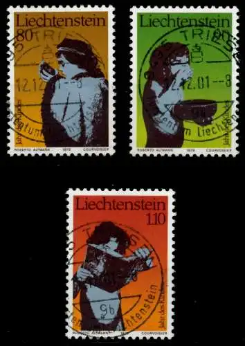 LIECHTENSTEIN 1979 Nr 725-727 zentrisch gestempelt 6E993A