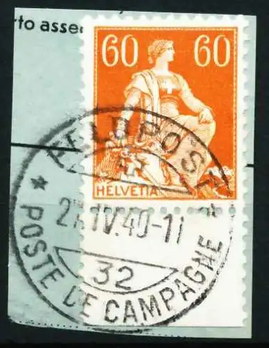SCHWEIZ 1917 Nr 140z gestempelt Briefst³ck zentrisch 69700E