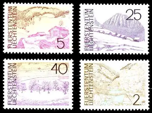 LIECHTENSTEIN 1973 Nr 596-599 postfrisch SB45E46