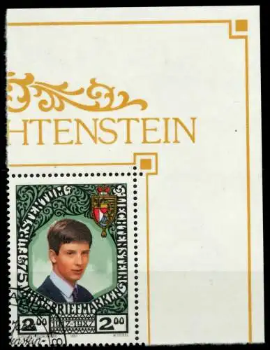 LIECHTENSTEIN 1987 Nr 921 gestempelt ECKE-ORE 6E669E