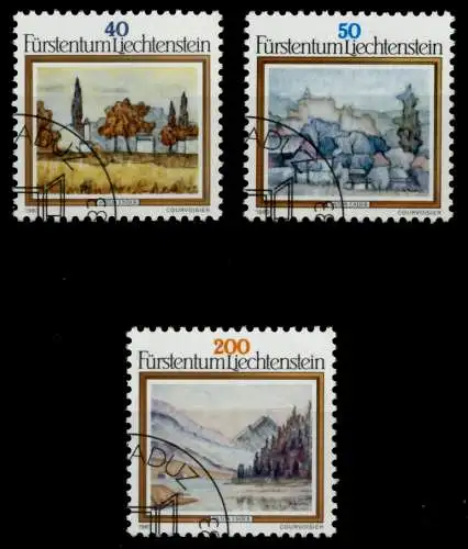 LIECHTENSTEIN 1983 Nr 821-823 gestempelt SB4A38A