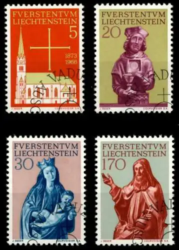 LIECHTENSTEIN 1966 Nr 470-473 gestempelt 6E9372