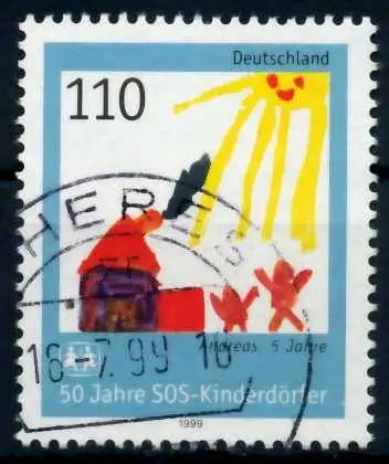 BRD 1999 Nr 2062 zentrisch gestempelt 6D11AA