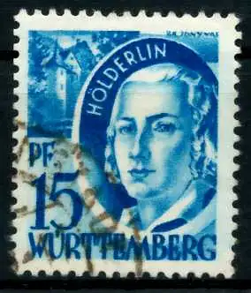 FZ WÜRTTEMBERG 2. AUSGABE SPEZIALISIERT Nr 19 gestempelt 6DB932