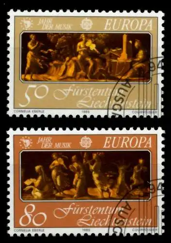 LIECHTENSTEIN 1985 Nr 866-867 gestempelt SB4A122