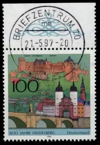 BRD 1996 Nr 1868 zentrisch gestempelt ORA 72CDBE