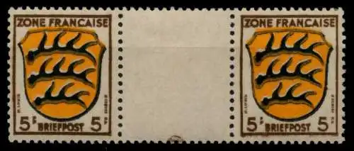 FRANZ. ZONE ALLG. AUSG. Nr 3ZW postfrisch ZW-STEG PAAR 732D4E