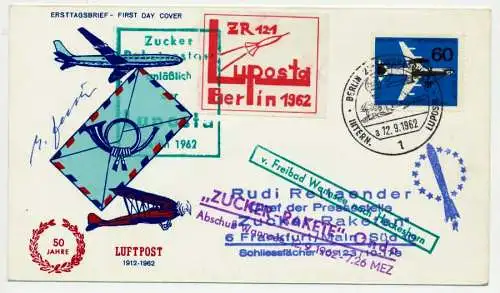 BERLIN 1962 Nr 230 LUPOSTA ZUCKERRAKETE ONDO BR 7329E2