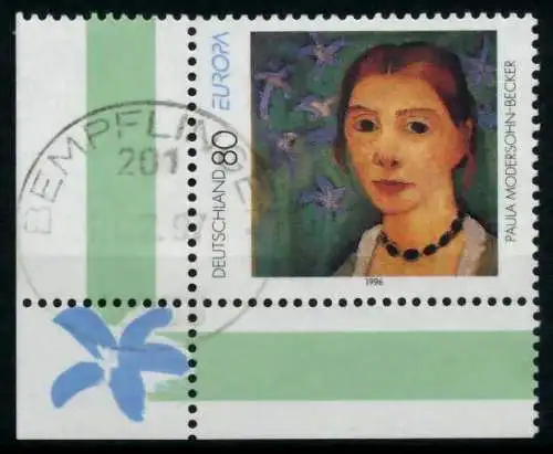 BRD BUND 1996 Nr 1854 zentrisch gestempelt ECKE-ULI 72CBC2
