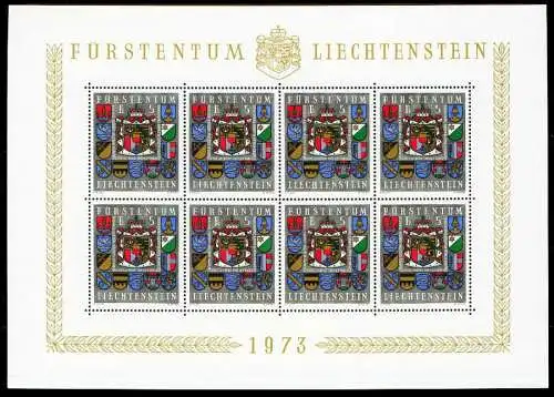 LIECHTENSTEIN BLOCK KLEINBOGEN Nr 590I postfrisch KLEIN S019472