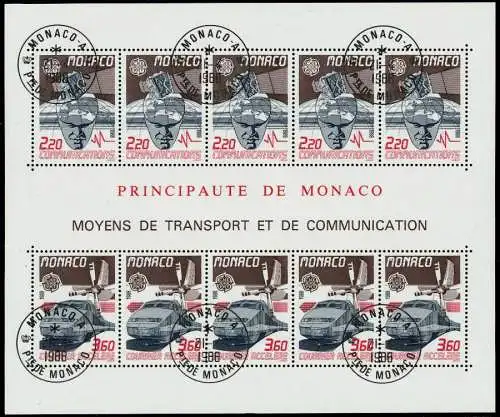 MONACO Block 39 zentrisch gestempelt S0020E2
