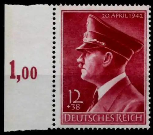 3. REICH 1942 Nr 813y postfrisch SRA 71C672