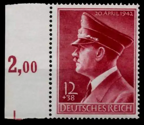 3. REICH 1942 Nr 813y postfrisch SRA 71C78A