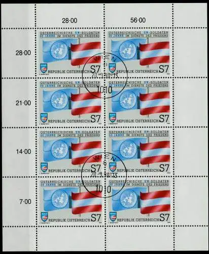 ÖSTERREICH BLOCK KLEINBOGEN 1990-1999 Nr 2004 Z SB867DE