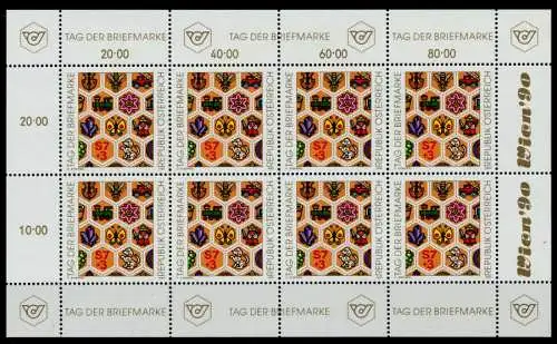 ÖSTERREICH BLOCK KLEINBOGEN 1990-1999 Nr 1990 ungebraucht 70CD7A