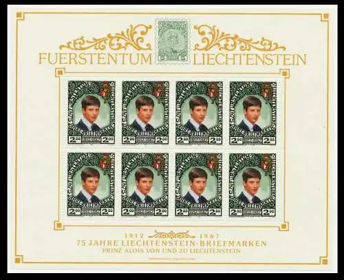 LIECHTENSTEIN BLOCK KLEINBOGEN Nr 921 postfrisch KLEINB 707F06