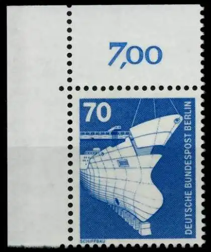 BERLIN DS INDUSTRIE u. TECHNIK Nr 500 postfrisch ECKE-O 702E02