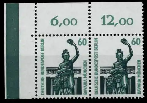 BERLIN DS SEHENSW Nr 795 postfrisch WAAGR PAAR ECKE-OLI 702D1A